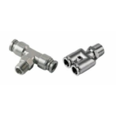 螺纹三通快插接头