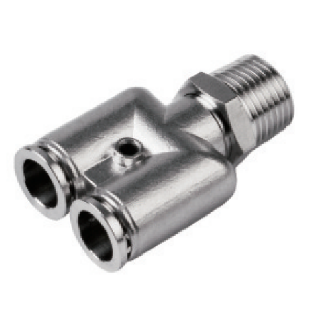 螺纹三通快插接头